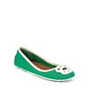 Sperry Top-sider Flats Lakeside Driver Ballet in Green (kelly green white canvas) - Lyst