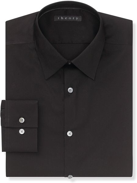 Theory Arrow Marco P Dress Shirt in Black for Men - Lyst