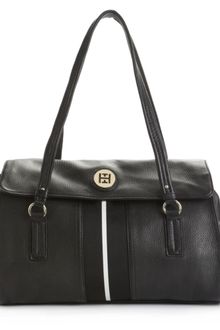 Tommy Hilfiger Pebble Leather Logo Satchel - Lyst