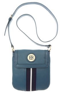 Tommy Hilfiger Pebble Leather Logo Crossbody - Lyst
