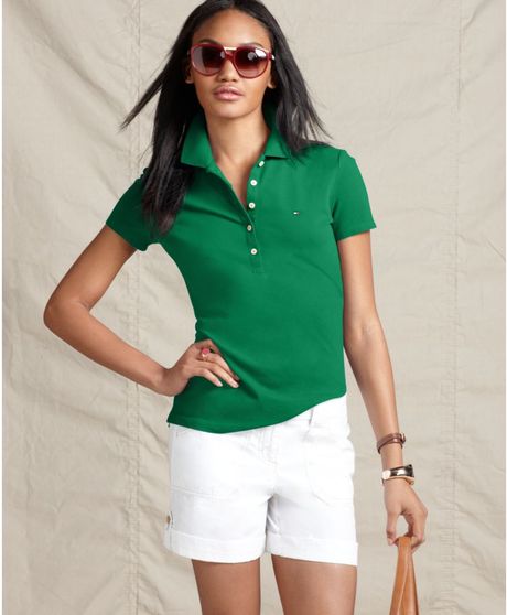 Tommy Hilfiger New Flag Short Sleeve Polo Shirt in Green (emerson green) - Lyst