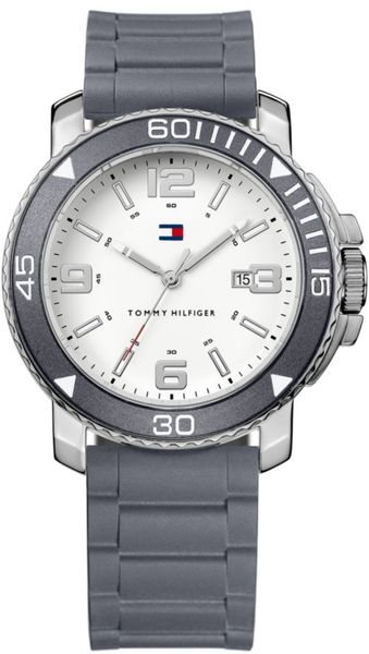 Tommy Hilfiger Mens Gray Silicone Strap in Gray for Men - Lyst