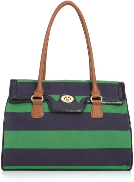 Tommy Hilfiger Rugby Stripes Top Handle in Blue (jelly bean/navy) - Lyst