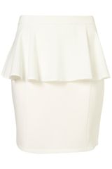 Topshop Textured Peplum Skirt