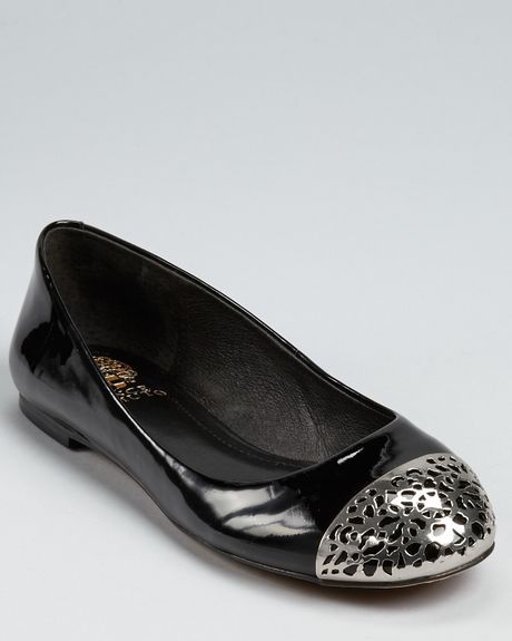 vince camuto silver flats