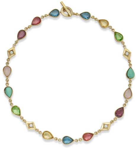 Lauren By Ralph Lauren 14k Goldplated Multicolor Bead Necklace in Gold - Lyst