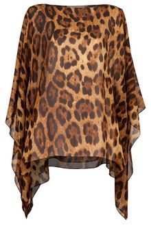 Michael Kors Leopard Print Kaftan - Lyst