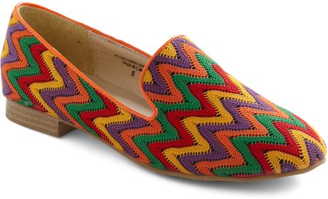 Modcloth I Zig Your Style Flat in Multicolor (yellow) - Lyst