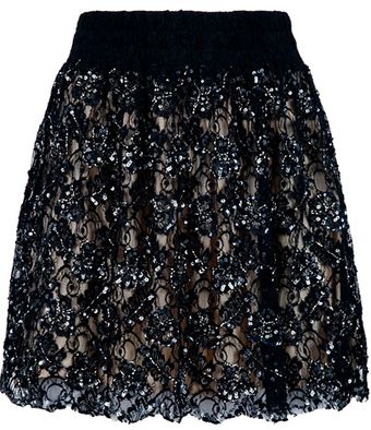 RED Valentino Lace Skirt - Lyst