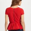 Alice + Olivia Nero Peplum Top in Red - Lyst