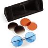 Elizabeth And James Oversized Round Interchangeable Rimless Sunglasses in Blue (gold) - Lyst