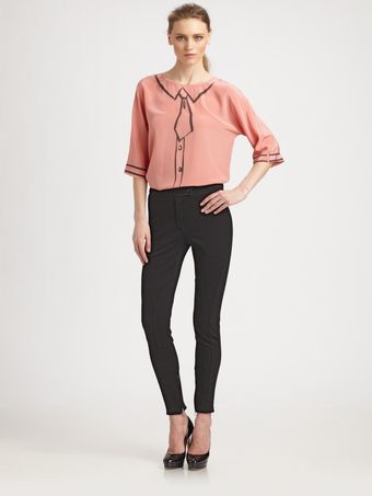 Moschino Cheap & Chic Silk Trompe Loeil Blouse - Lyst
