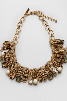 Oscar de la Renta Stone Swarovski Crystal Embellished Collar Necklace - Lyst