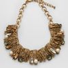 Oscar De La Renta Stone Swarovski Crystal Embellished Collar Necklace in Gold (bronze) - Lyst