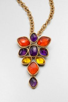 Oscar de la Renta Convertible Cluster Pendant Necklace - Lyst