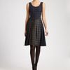 Oscar De La Renta Plaid Wool Dress in Blue (navy) - Lyst
