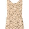 Rachel Gilbert Scala Beaded Silk Mini Dress in Pink (nude) - Lyst