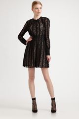 RED Valentino Crepe Jersey Lace Dress