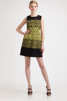 RED Valentino Leaf Print Sheath Dress - Lyst