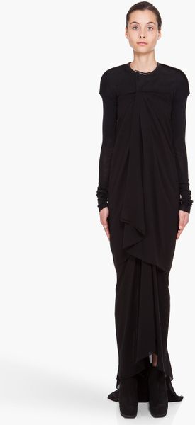 Rick Owens Black Silk Blend Athena Jacket in Black - Lyst