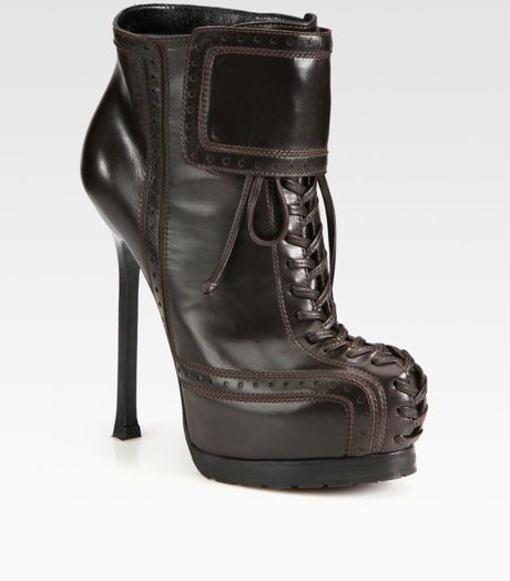 saint laurent leather boot