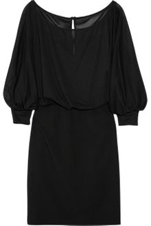 Black Halo Davis Mesh and Twill Dress - Lyst