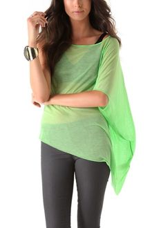 Helmut Lang Viscose Film Draped Sleeve Tee - Lyst