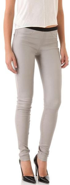  Stretch Leather Skinny Pants 