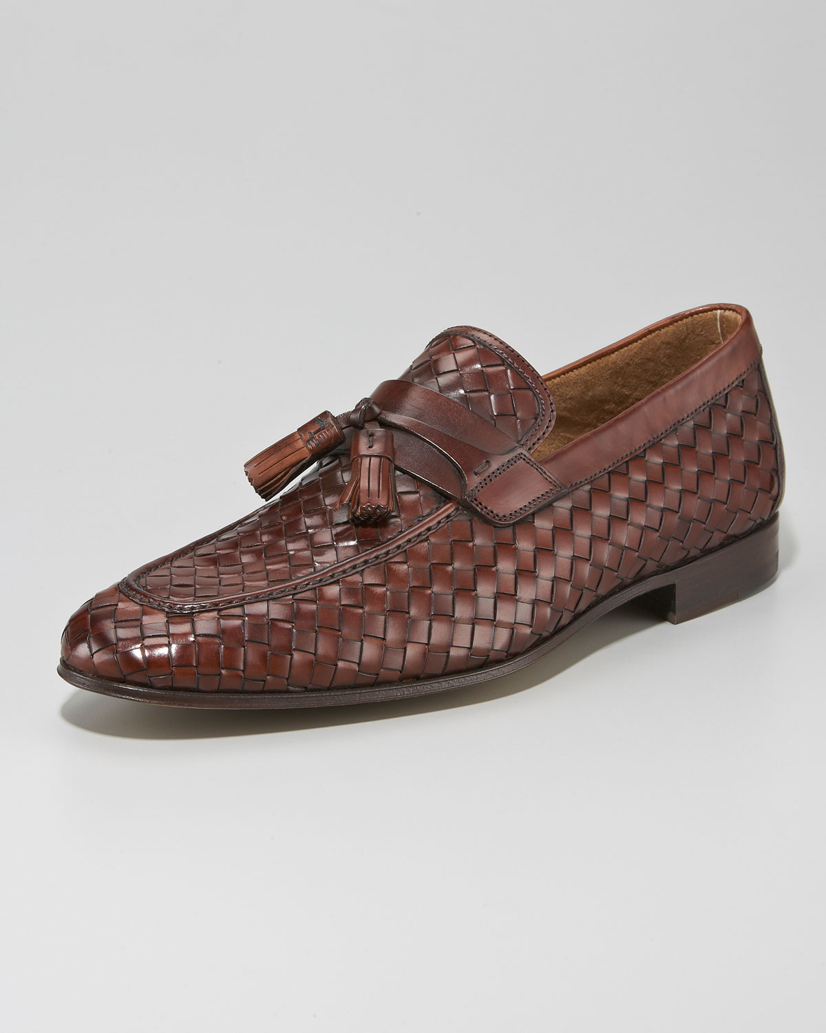 Magnanni For Neiman Marcus Woven Tassel Loafer Brown in Brown for Men | Lyst