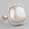 Majorica Sterling Silver Pearl Ring 15mm in Silver - Lyst