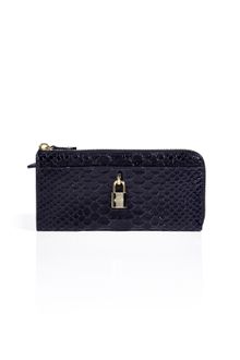 Mulberry Ink Blue Python Embossed Hetty Wallet - Lyst