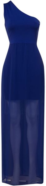 Therapy Dress One Shoulder Split Maxi