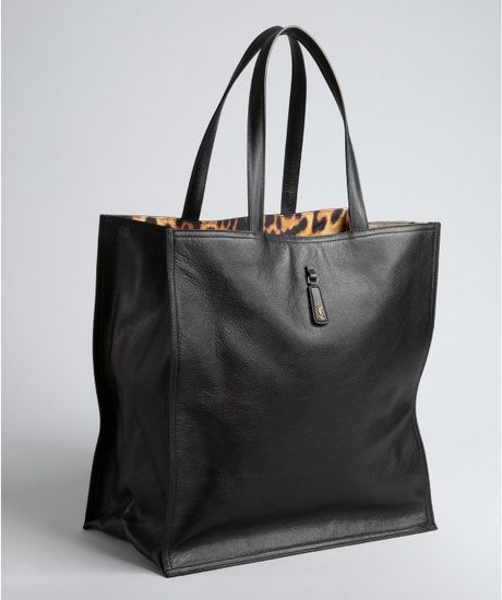 Yves Saint Laurent Black Leather Walky Large Tote in Black - Lyst