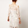 Asos Asos Salon Shift Dress with Cutwork in Beige (cream) - Lyst