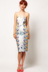 Asos  Salon Floral Bandeau Dress
