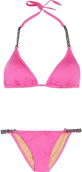 Babajaan Pam Chaintrimmed Triangle Bikini - Lyst