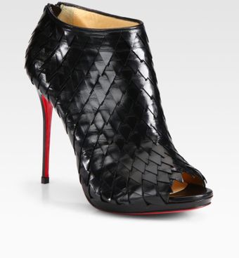 Christian Louboutin Leather Platform Ankle Boots - Lyst