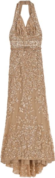 Elie Saab Halterneck Sequin Gown - Lyst
