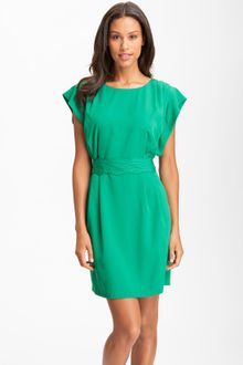 Eliza J Drape Sleeve Sash Belt Dress - Lyst