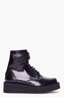 Givenchy Black Glossy Leather Boots - Lyst