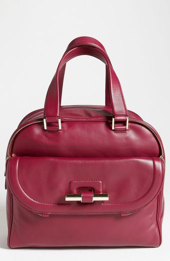  Justine Large Calfskin Leather Satchel 