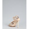 L.a.m.b. Sweet Tan Leather and Fabric Kandis Platform Sandals in Beige (tan) - Lyst