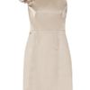 Lela Rose Ruffled Silk Satin Dress in Beige (champagne) - Lyst