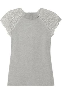 Lela Rose Crystalembellished Stretchjersey Top - Lyst