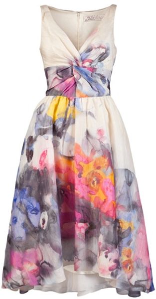 Lela Rose Knot Front Full Dress - Lyst