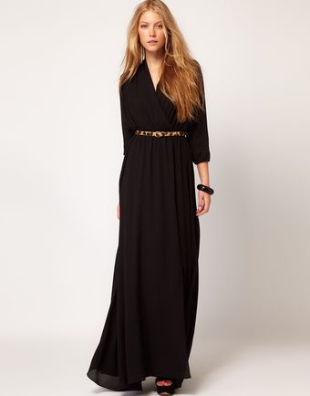Mango Mango Maxi Dress with Thigh Split - Lyst