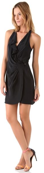 Parker Wrap Dress in Black - Lyst