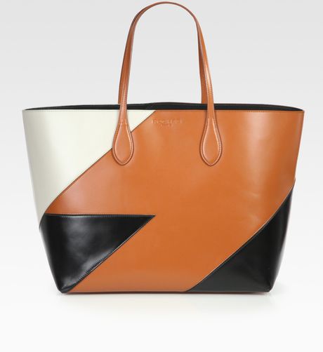 Rochas Borsa Graphic Tote in Beige (camel) - Lyst