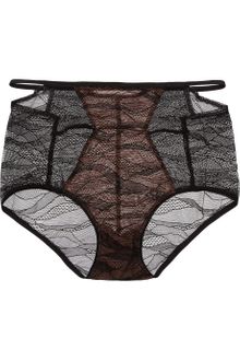 The Lake & Stars Miracle Box Honeycomb Lace and Fishnet Briefs - Lyst