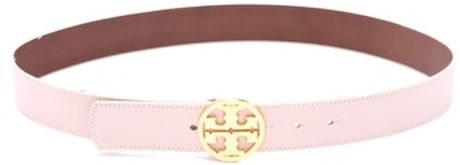 Tory Burch Robinson Logo Belt in Pink - Lyst